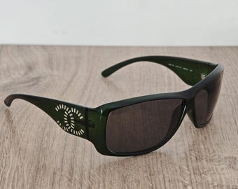 CHANEL 6021-B Green CoCo Mark Sunglasses Made in Italy - c. 2000's