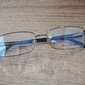 BVLGARI 1009 Men's Gunmetal Eyeglasses Frames - Rectangular Full Rim 55-17 140 mm
