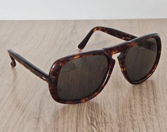 Vintage Tortoise Shell Acetate Sunglasses Hand Made in France 1970s