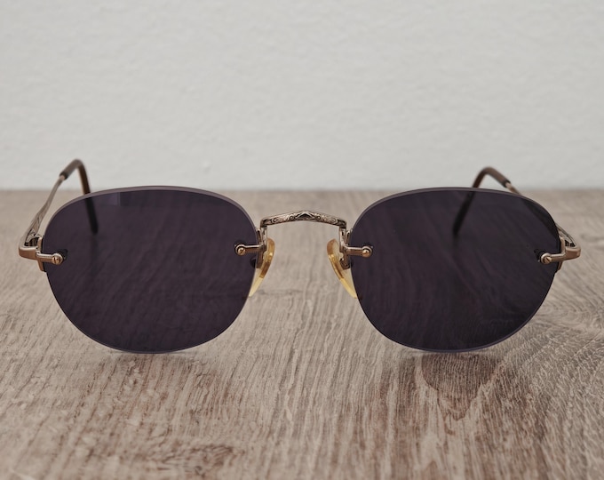 Brooks Brothers B.B. 111-S Rimless Sunglasses Made in Italy - c. 1990's - 2000's