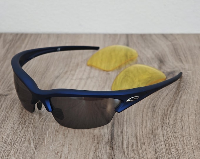 Smith Optics FRONTLINE TLT Midnight Half Rim Sport Sunglasses - NOS - Y2K