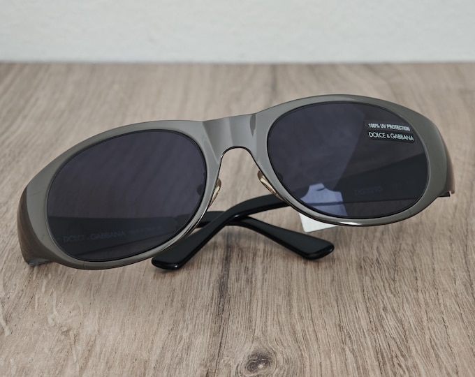Dolce & Gabbana DG 329S Wrap Around Y2K Sunglasses Made in Italy - c. 2000's - RARE