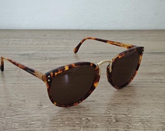 Gafas de sol vintage Giorgio Armani 915 054 de carey, fabricadas en Italia (c. 1980-1990)