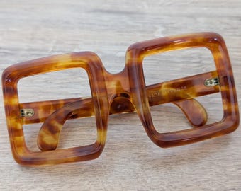 Vintage LANVIN Paris by Philippe Chevallier Square Oversized Sunglasses Frames - ULTRA RARE