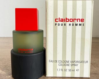 Vintage Liz Claiborne Pour Homme Cologne Spray 50ml – 1989 Original Formula Green Bottle