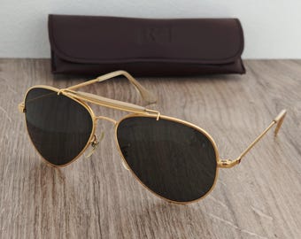 Randolph Engineering 23K Gold Plated Pilot Sunglasses