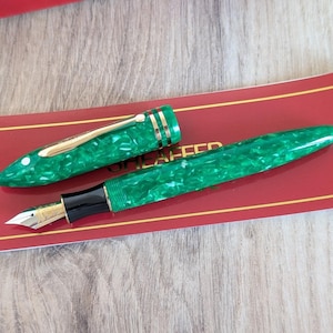 Stylo Plume Waterman Vintage - Plaqué Or Avec Plume En Or 18K 750 - Avec écrin - Occasion Très Bon état