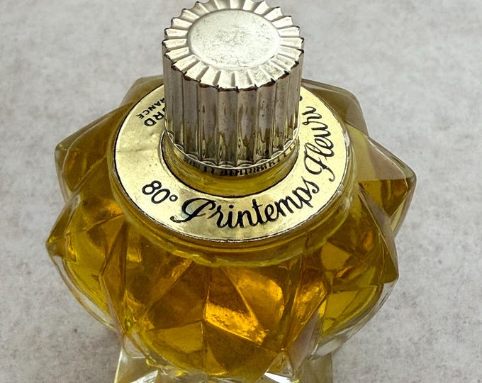 Vintage Lesourd Paris - France Printemps Fleuri Perfume Crystal Bottle France Rare