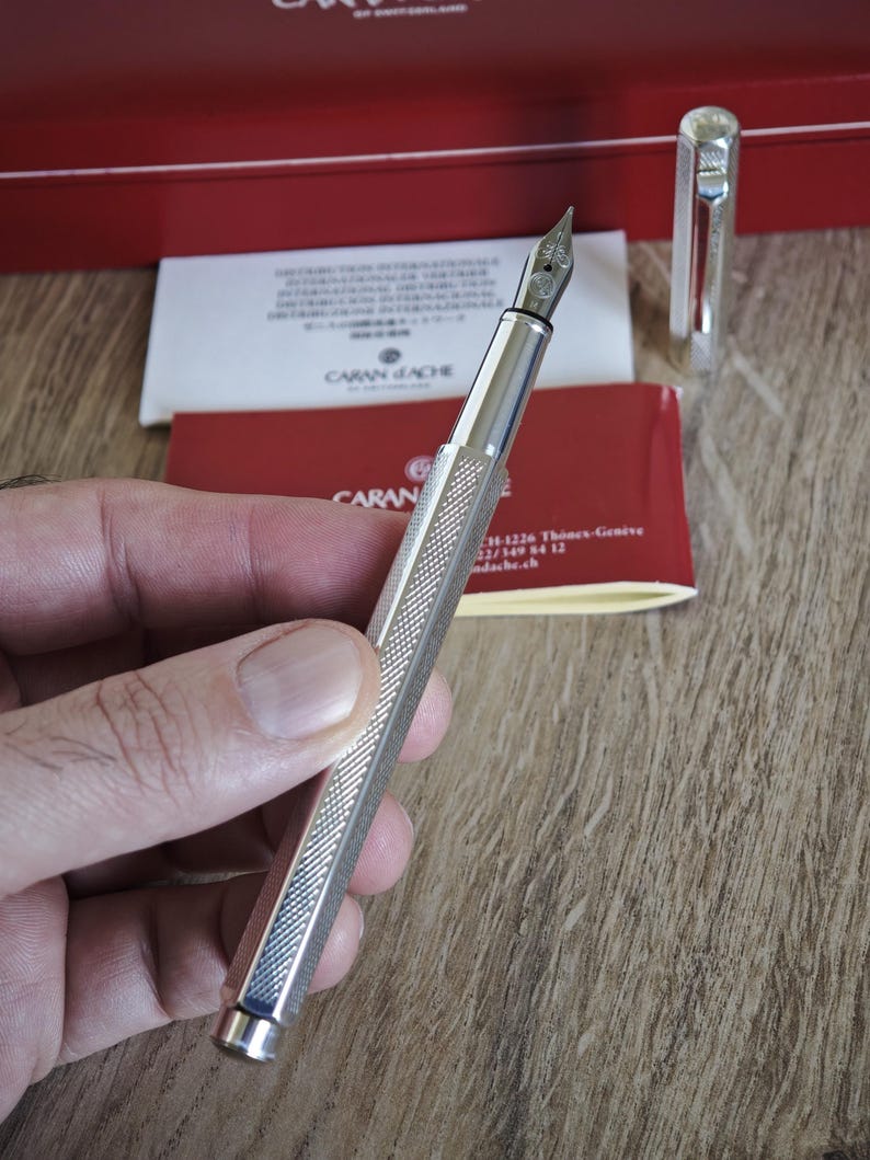 Caran d'Ache Ecridor Retro Collection Fountain Pen - Steel (M) Nib - Swiss Made image 10