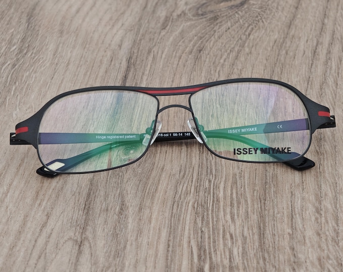 Issey Miyake IM 016 Designer Eyeglasses Frames - Matte Grey Full Rim Metal Frame - NOS