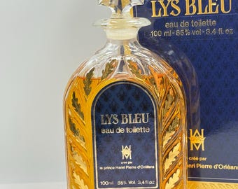 Vintage Lys Bleu Eau de Toilette, Prince Henri d’Orléans, 100ml Rare Fragrance