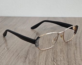 Vintage Gold Filled Eyeglasses Frames with Rhinestones c. 1970s