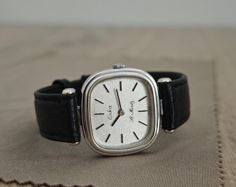 Vintage Eska St. Moritz Ladies White Gold Plated Watch - Mechanical Manual Wind for Ladies