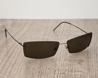 Giorgio Armani 1578 Vintage Rimless Sunglasses Made in Italy - c. 1990s - 2000s (Y2K)