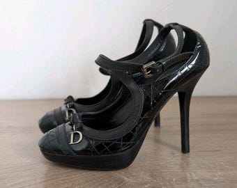 Christian Dior Schwarze Lackleder Pumps by John Galliano - Größe 35.5 - US 5.5