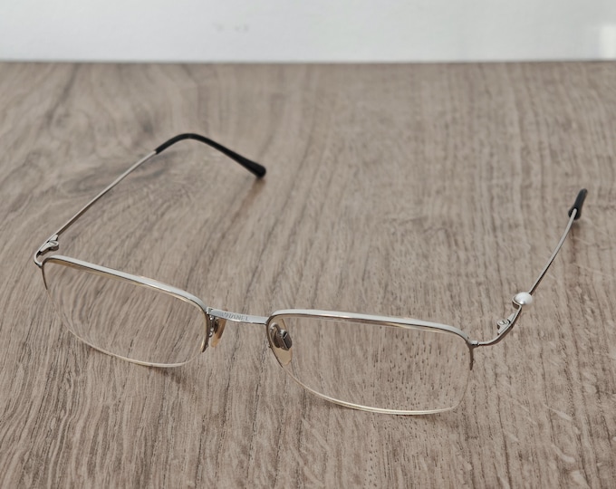 CHANEL Pearl Eyeglasses Frames - Half Rim Silver Metal