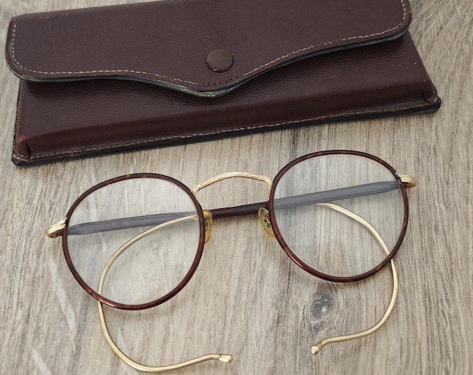 Vintage H.Co (40) Gold Filled x Tortoise Panto Eyeglasses Frames