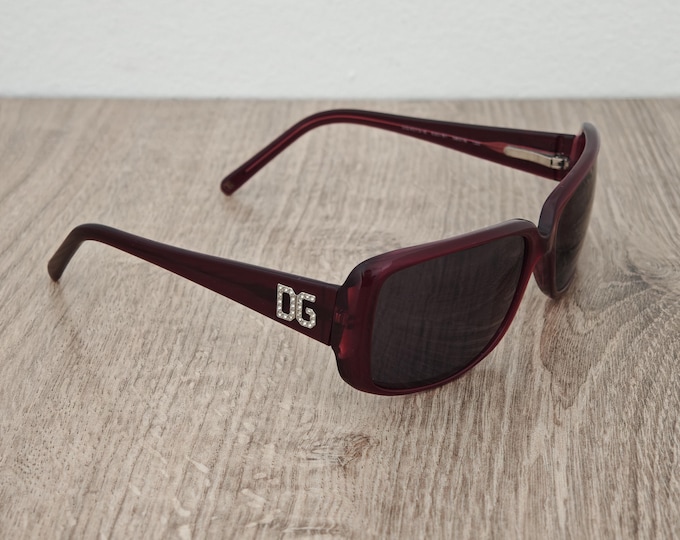 Dolce & Gabbana DG 4013-B Women's Burgundy Sunglasses Made in Italy - Y2K