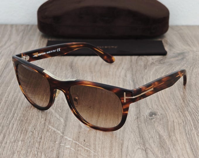 Tom Ford TF 45 JACK Sunglasses - Tortoise Acetate x Brown Gradient
