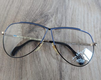 Vintage METZLER 0843 Oversized Eyeglass Frames Made in Germany - NOS- Size: 60-13-135