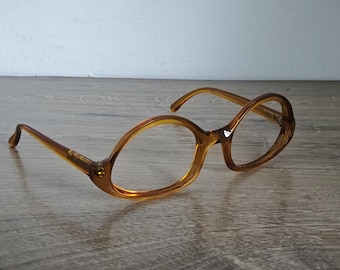Vintage Marwitz Amber Brown Eyeglasses Frames Made in Germany - Optyl Acetate