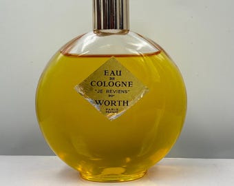 Vintage Worth Je Reviens Eau de Cologne 125ml Lalique Glass Bottle