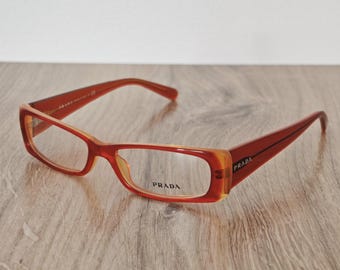 PRADA VPR 17L Women's Red Eyeglasses Frames - Full Rim Acetate -NOS