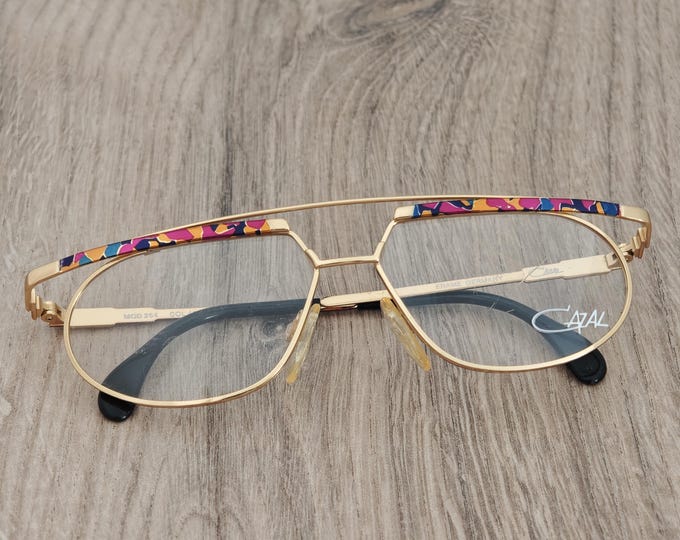 CAZAL Mod 254 Multicolor Eyeglasses Frames Made in Germany - NOS - Vintage c. 1980's - 1990's