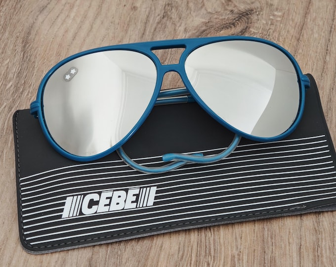 CEBE Vintage Mirrored Sunglasses Made in France - Mineral Glass Lenses - c. 1980's - 1990's