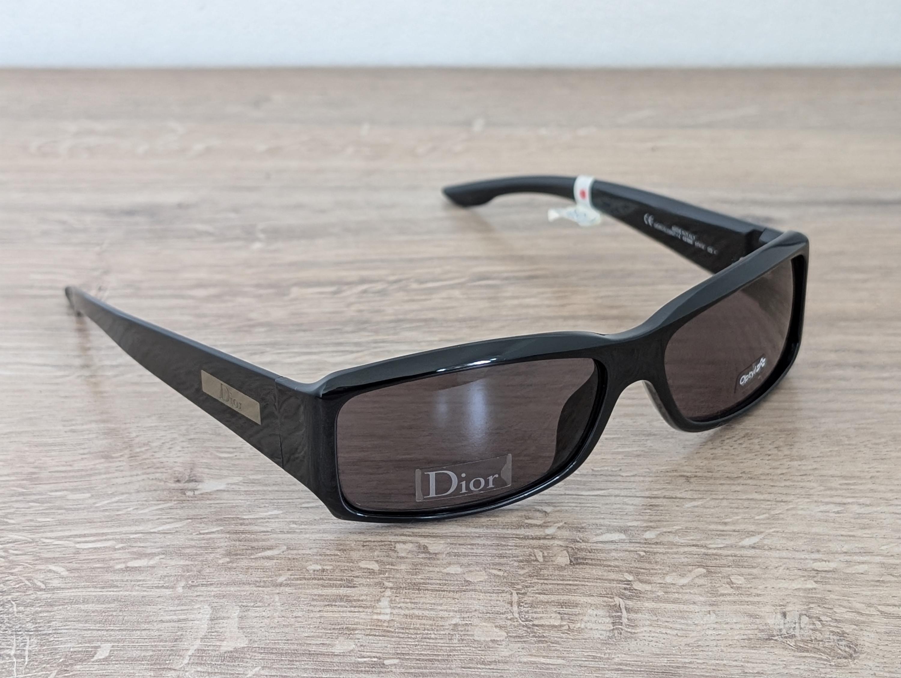 Dior Glossy 1 Black Oversized Round Sunglasses Y2K Vintage Designer Italy ???? D I O R ? ??? Y2K VINTAGE NOS CHRISTIAN DIOR  main image 2
