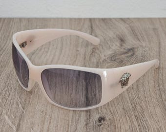 VERSACE Medusa Mod. 4055 Women's Pink Wrap Around Sunglasses - NOS c. 2000's - Italy Y2k