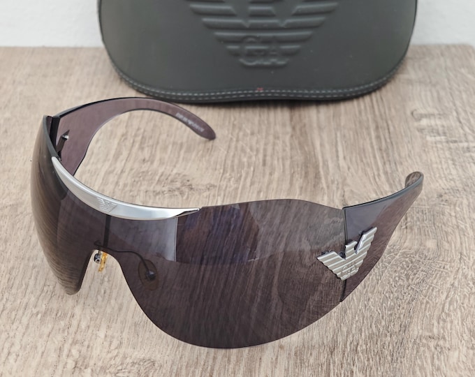 Emporio Armani EA 9145/S Oversized Shield Mask Sunglasses - Eva Green Y2k Dreamers Campaign - RARE