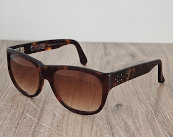 Emmanoulle Khanh Paris Vintage 102 Tortoise Shell Sunglasses Hand Made in France - Vintage c. 1980's