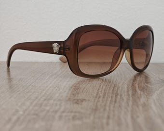 Versace Medusa Mod. 4187 Women's Gradient Brown Sunglasses Made in Italy