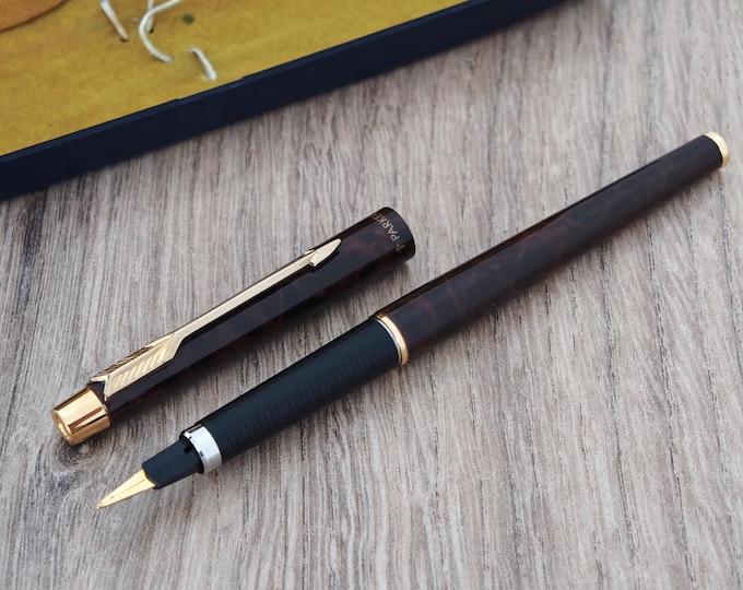 Parker 180 Fountain Pen - Brown (Thuya) Marble, Fine Nib