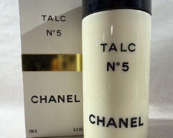 Vintage Chanel No.5 Talc Dusting Powder 150g with Box Classic Luxury Body Powder