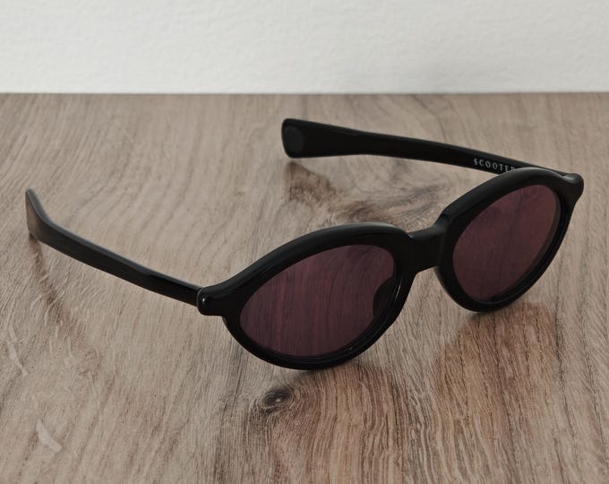 Vintage Scooter 566 Black Acetate Sunglasses Made in France
