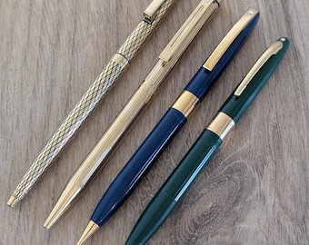 Vintage Set of 4 Sheaffer Ballpoint Pens and Mechanical Pencils