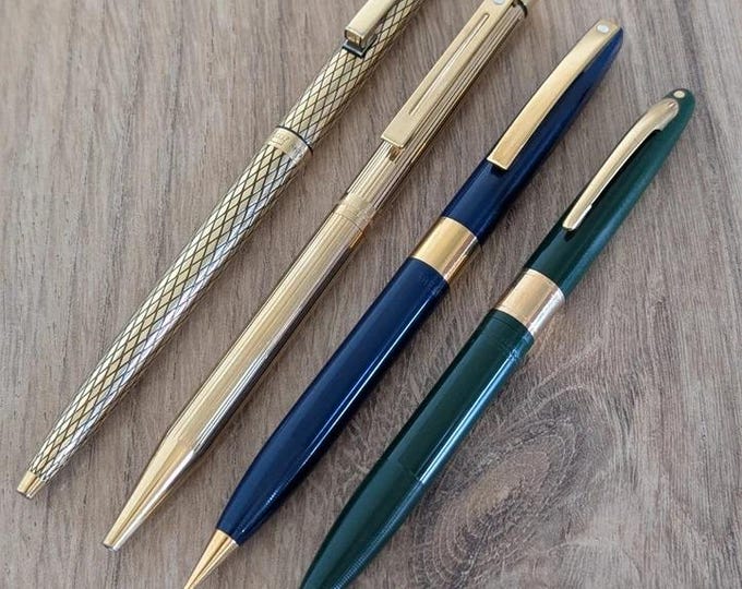 Vintage Set of 4 Sheaffer Ballpoint Pens and Mechanical Pencils