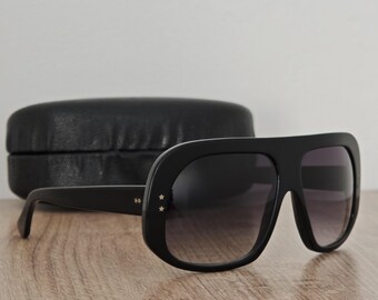 Cutler and Gross Black Oversized Sunglasses – Handmade Acetate Vintage Frame