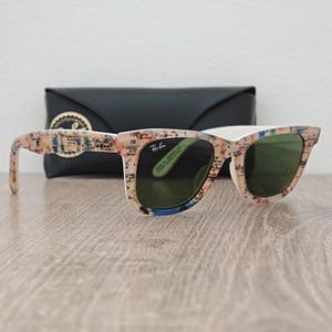 Ray-Ban White Wayfarer Sunglasses 2140 956 with Brown Case Ray Ban Wayfarer Rb2140 - Etsy main image 4