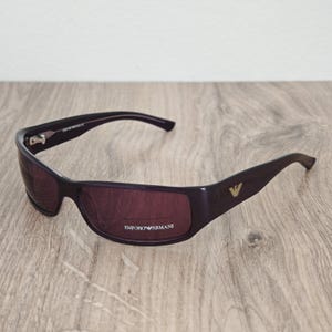 Emporio Armani EA 9142/S Solglasögon med omlottmönster - Y2K - ca 2000-tal - NOS