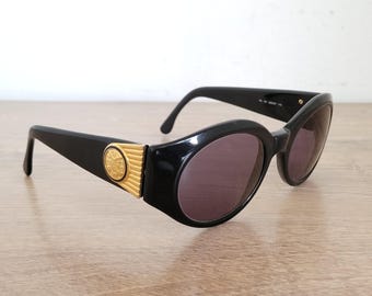 Vintage FENDI Sunglasses FS 147 – Ebony Black, Roman Coin Logo original