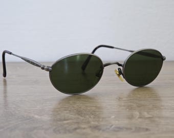Vintage Matsuda 2854 Sunglasses – Oval Green Glass Lenses, Made in Japan