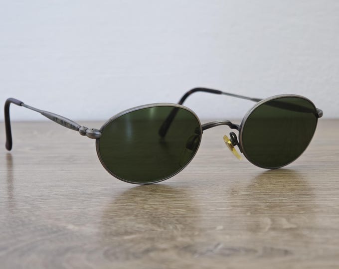 Vintage Matsuda 2854 Sunglasses – Oval Green Glass Lenses, Made in Japan