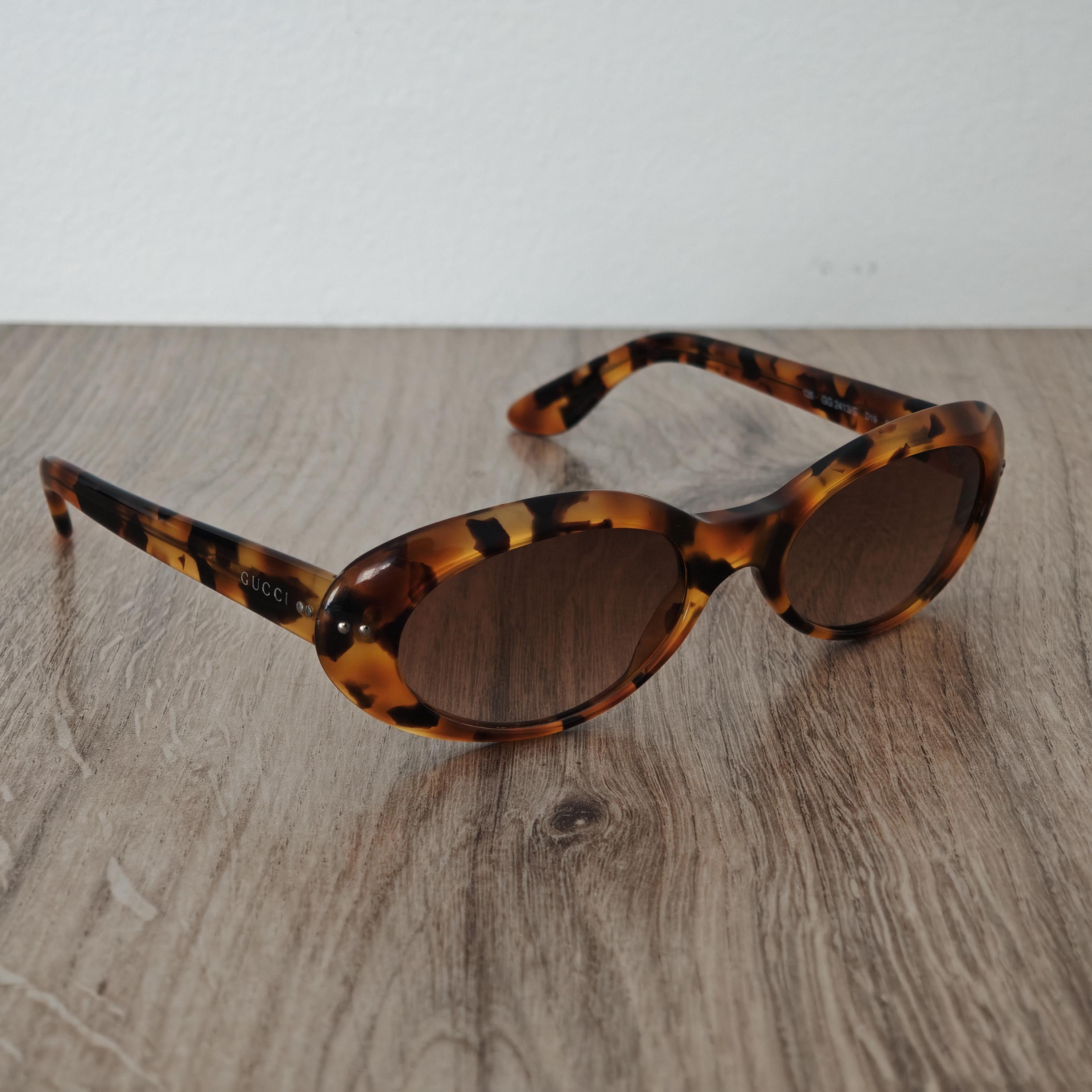 小物 00s arcihive GUCCI oval sunglasses brown Buy Gucci Oval-frame Sunglasses - Brown At 29% Off | Editorialist