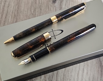Rare Parker Sonnet Pen Set – Chinese Laque, 18k Gold XFine Nib