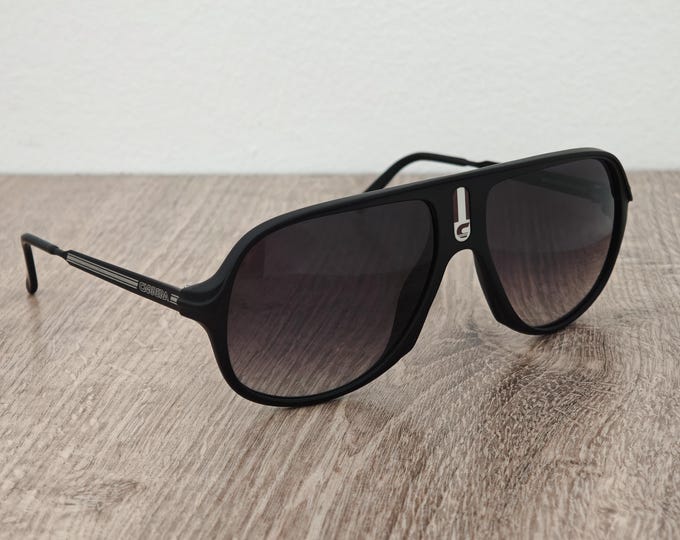 Vintage CARRERA 5547 Black Gradient Aviator Sunglasses Made in Austria - c. 1980s