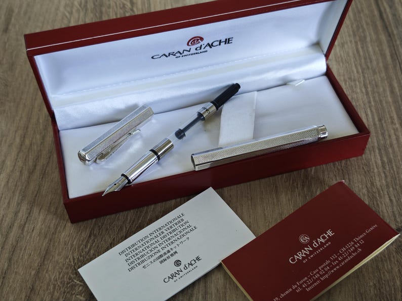 Caran d'Ache Ecridor Retro Collection Fountain Pen - Steel (M) Nib - Swiss Made image 17