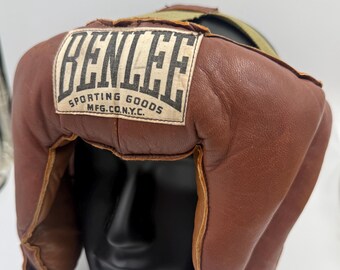 Vintage Benlee Leather Boxing Headgear | 1940 U.S. Army Special Services Memorabilia